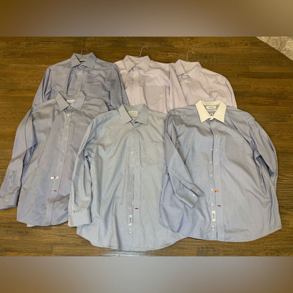 Lot of 6 Men’s Cremieux Dress Shirts 17.5 34/35